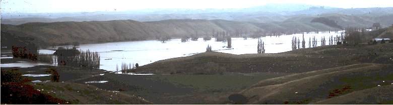 The Swamp Road betwen Puketapu and Omahu flooded.